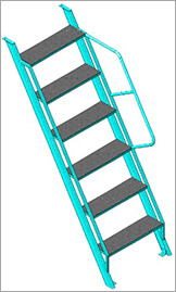 схема лестницы 1610х1000х595