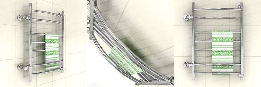Полотенцесушители GT, модель с боковым подключением в форме лесенки