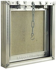 Люк Вектор под плитку со съемной дверцей, обратная сторона